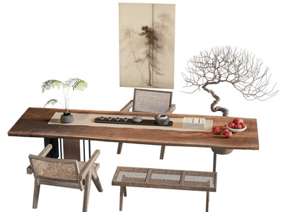 新中式茶桌椅组合