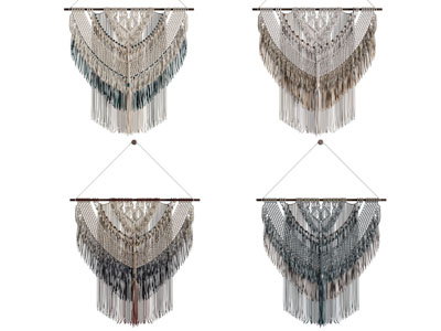 北欧流苏编织墙饰挂件