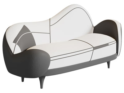 现代异形多人沙发3d模型 现代异形多人沙发