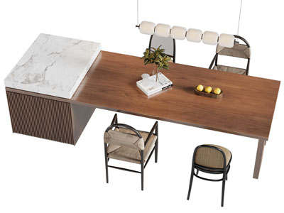 现代吧台餐桌椅组合