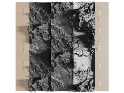 现代毛石背景墙3d模型 现代毛石背景墙