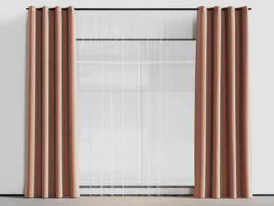 现代窗帘窗纱3d模型 现代窗帘窗纱
