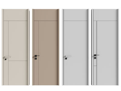 现代木门 房门 平开门3d模型 现代木门 房门 平开门