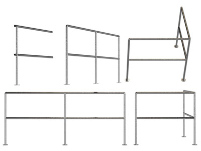 现代铁艺栏杆 护栏 围栏3d模型 现代铁艺栏杆 护栏 围栏