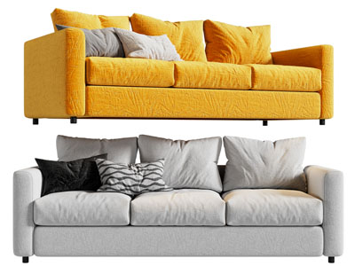 现代布艺多人沙发3d模型 现代布艺多人沙发