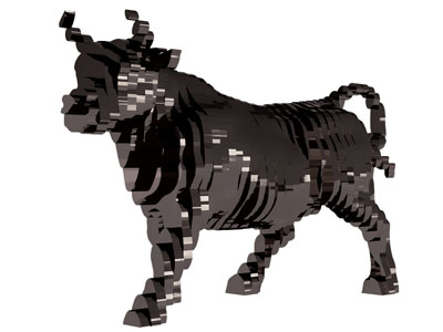 现代几何牛 雕塑雕刻3d模型 现代几何牛 雕塑雕刻