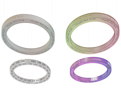 现代圆环字母吊灯