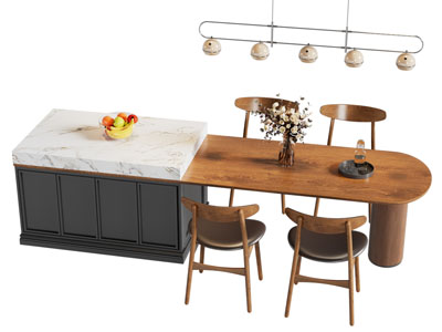 现代吧台餐桌椅组合