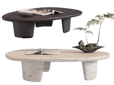 现代异形茶几3d模型 现代异形茶几