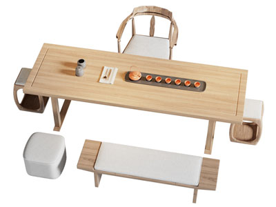 新中式茶桌椅组合