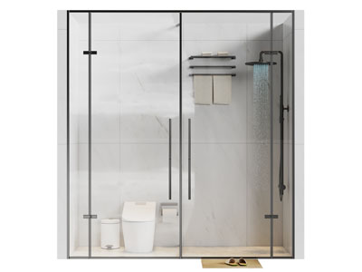 现代玻璃淋浴房3d模型 现代玻璃淋浴房