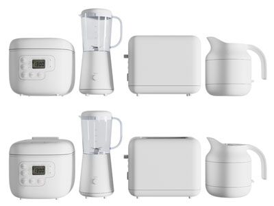 现代电饭锅 热水壶 料理机 厨房电器3d模型 现代电饭锅 热水壶 料理机 厨房电器