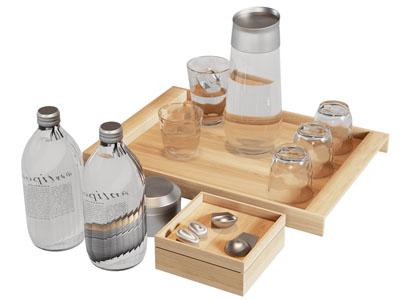 现代托盘 凉水壶 茶具杯子