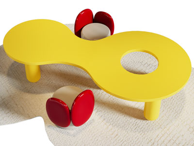 现代异形儿童桌椅组合