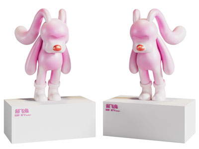 现代起飞兔雕塑雕刻摆件组合3d模型 现代起飞兔雕塑雕刻摆件组合