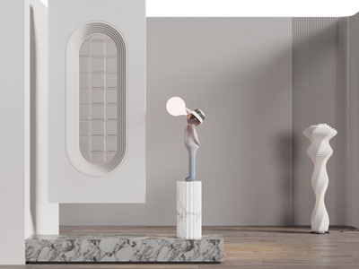 现代景观玄关隔断3d模型 现代景观玄关隔断