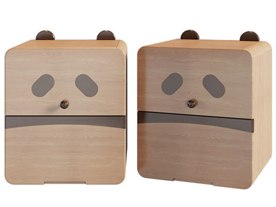 现代儿童卡通熊猫床头柜