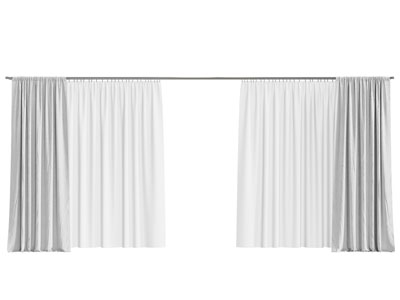 现代窗帘窗纱3d模型 现代窗帘窗纱