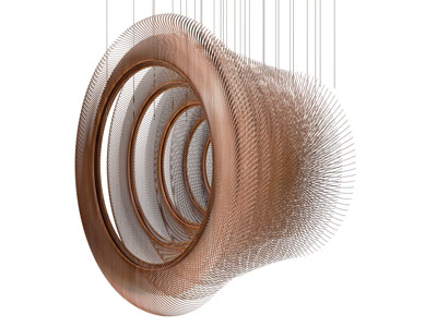 现代竹编艺术装置 挂件