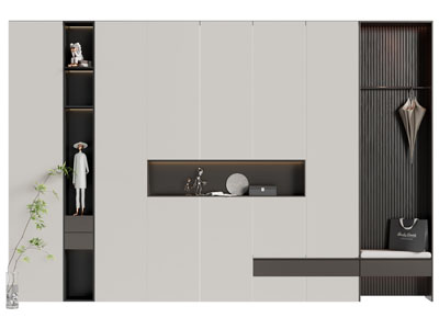 现代玄关装饰鞋柜