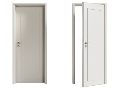 现代木门 平开门 房门3d模型 现代木门 平开门 房门