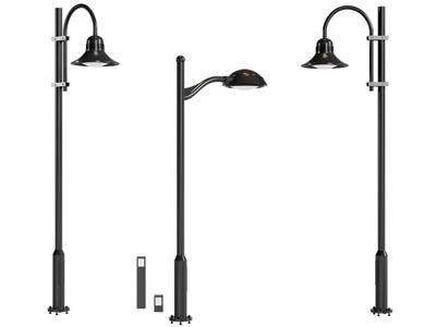 工业风loft公园路灯 草坪灯 落地灯