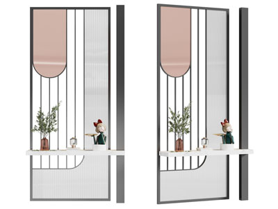 现代玄关景观隔断3d模型 现代玄关景观隔断