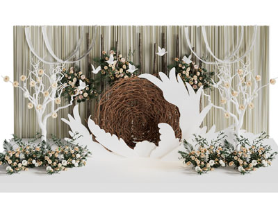 现代花束美陈 户外装置