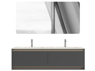 现代洗手台 镜子 卫浴柜