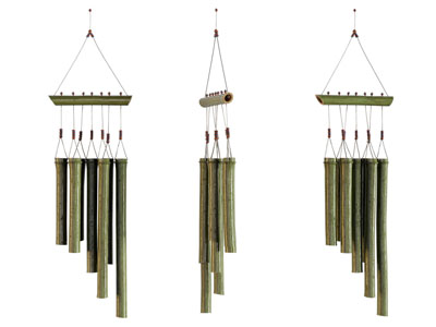 现代竹筒风铃 挂件