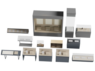 现代玻璃展柜 展示台 陈列柜