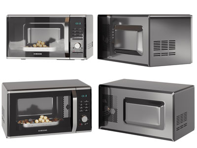 现代烤箱 微波炉 厨房电器3d模型 现代烤箱 微波炉 厨房电器