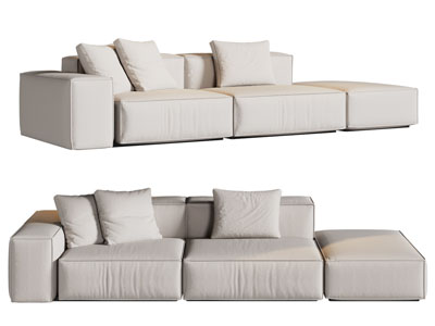 现代拼接多人沙发3d模型 现代拼接多人沙发