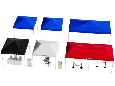 现代遮阳棚 工商银行咨询接待区