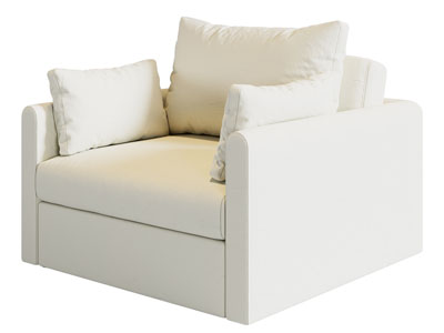 现代奶油风单人沙发