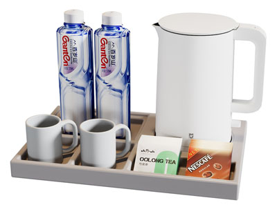 现代茶壶 矿泉水 茶杯 茶具杯子