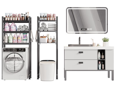 现代洗手台 洗漱用品卫浴小件收纳卫浴柜架