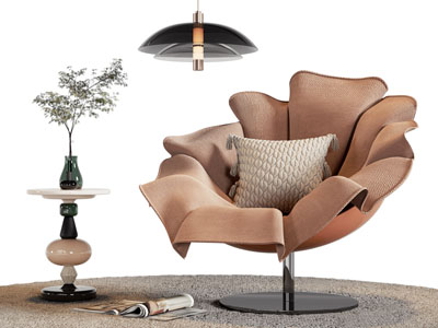 现代花朵造型休闲椅子 边几 吊灯