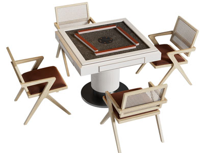 现代方形麻将娱乐桌组合