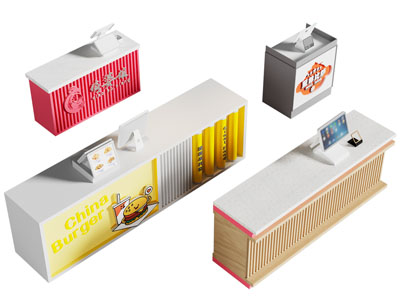 现代饭店前台接待台 收银台 点餐台