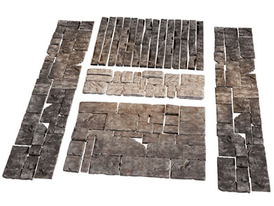 现代铺石路 汀步路 景观石头路 石径