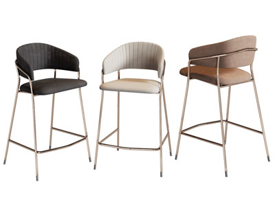 现代轻奢休闲椅子 吧椅