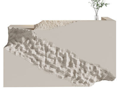 侘寂风前台接待台