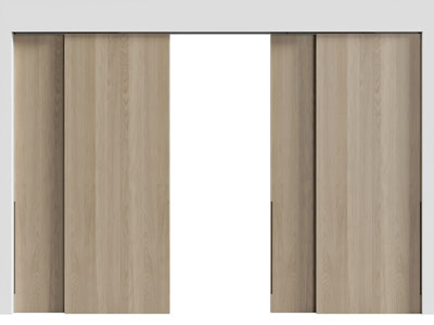 现代实木推拉门3d模型 现代实木推拉门