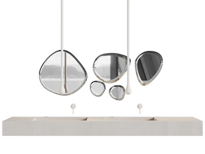 现代洗手台 装饰镜子