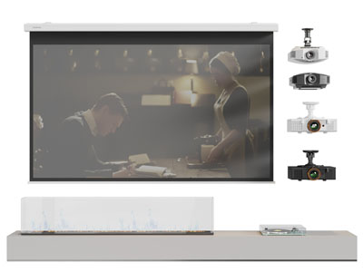 现代投影幕布 投影仪3d模型 现代投影幕布 投影仪