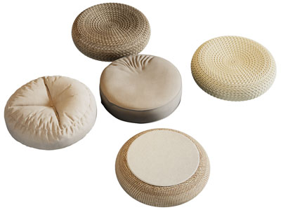 现代蒲团 坐垫3d模型 现代蒲团 坐垫