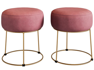 现代轻奢圆形沙发凳子 换鞋凳子