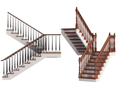 现代旋转楼梯3d模型 现代旋转楼梯