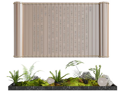 新中式画轴 花池花坛景观园艺小品